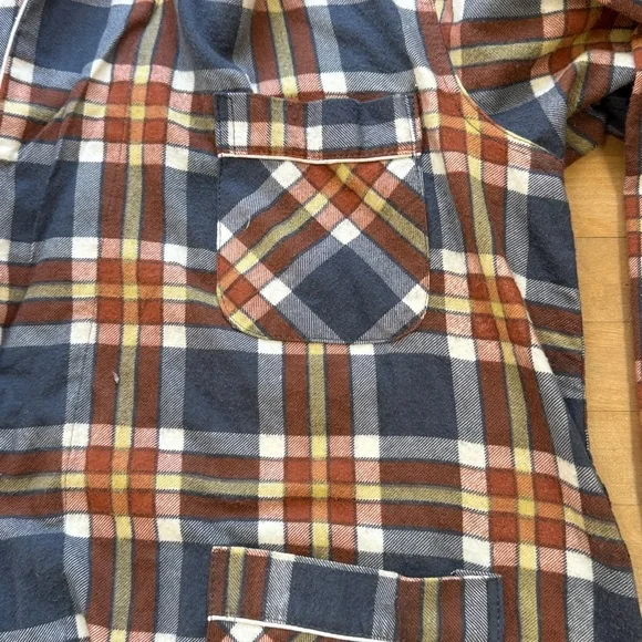 Natural Hadway Vintage Cotton Flannel Robe - Picture 5 of 7